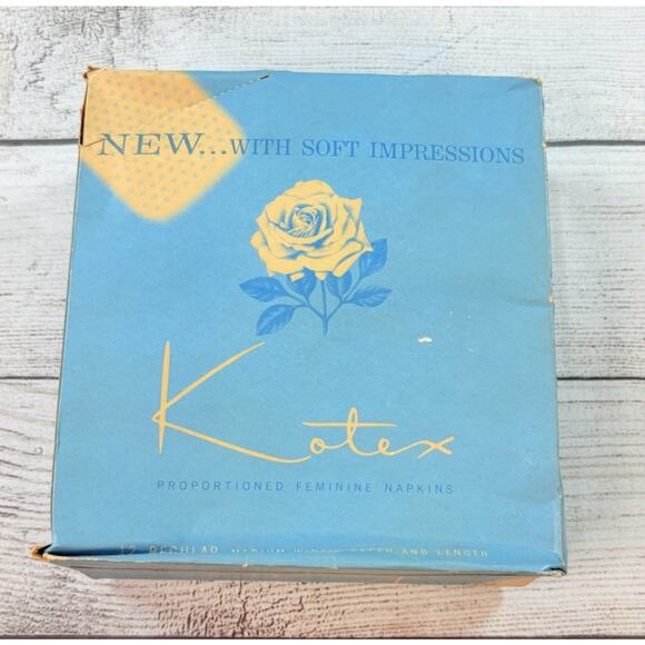 Vintage 1959 Kotex Feminine Pads Napkins 1 Box of 12 Unused Prop - Picture 5 of 10